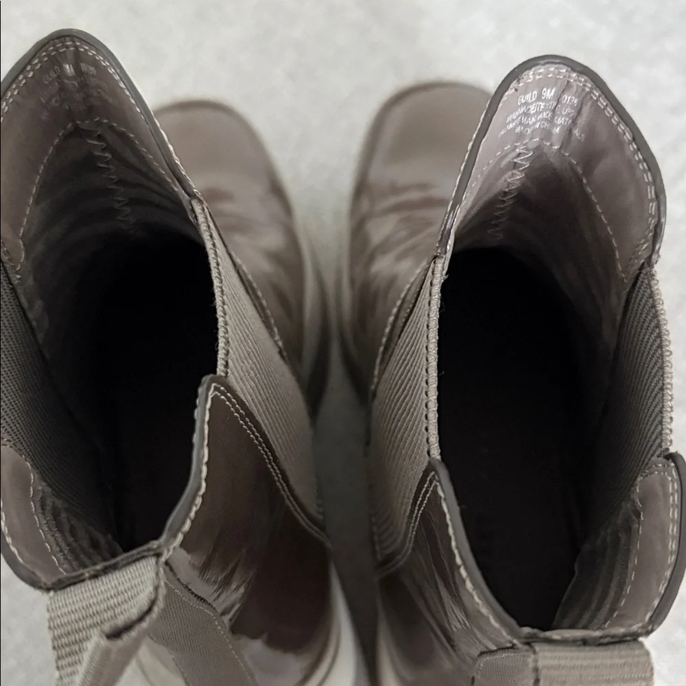 Naked Feet Guild Chelsea Platform Ankle Boots in mud